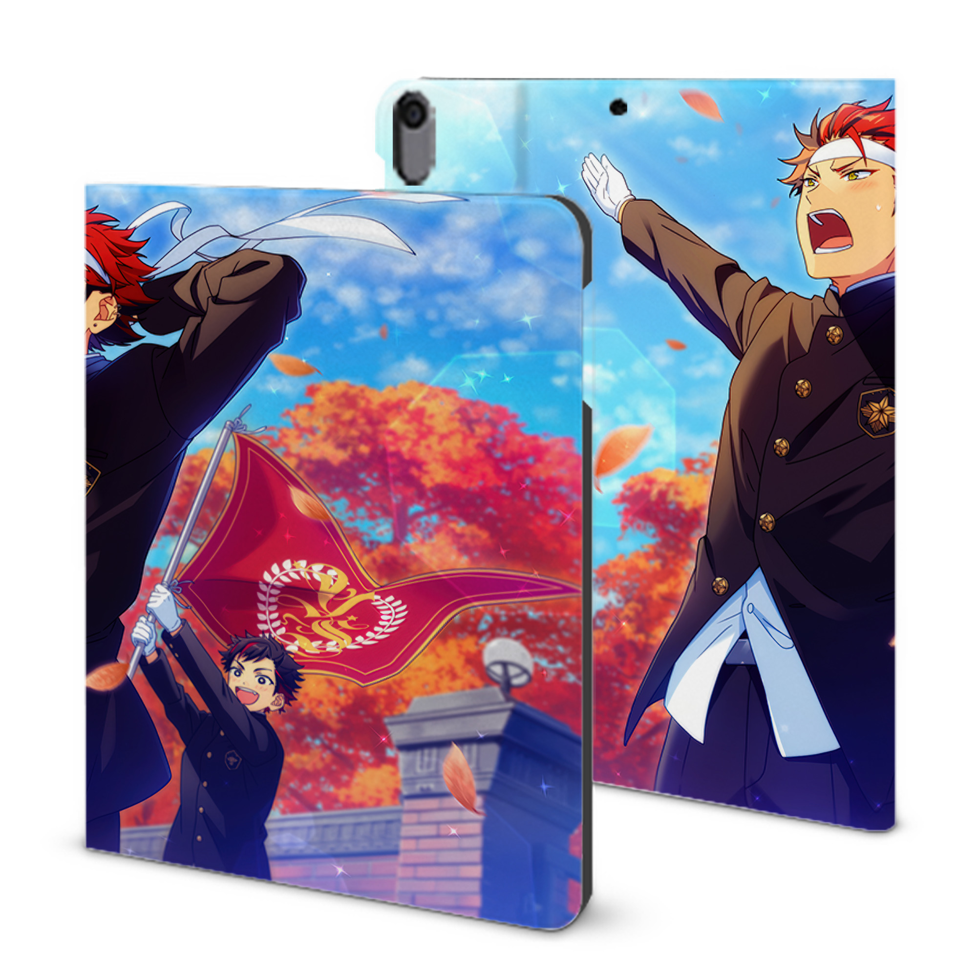 （画像用） あんさんぶるスターズ! Ensemble Stars IPad ケース ブック型 PUレザー TPU 耐衝撃 軽量 薄型 ペン収納なし 全面保護 IPad 各モデル対応